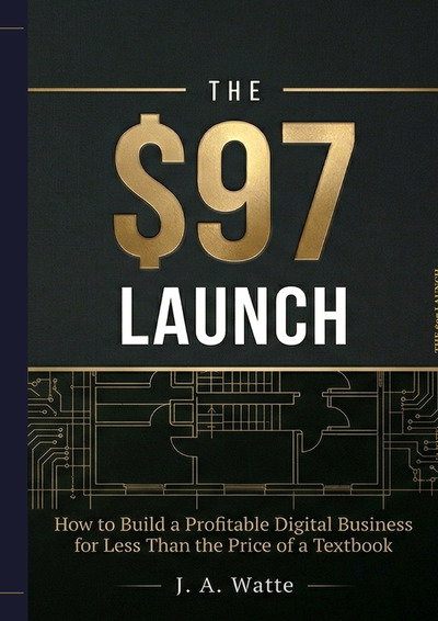 The $97 Launch book cover by J.A. Watte